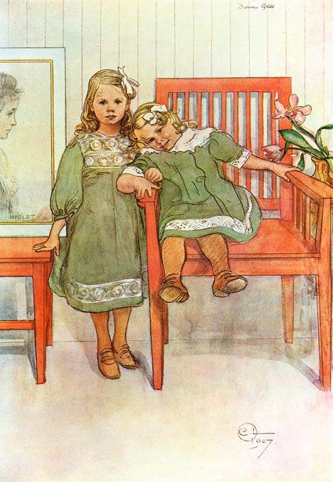 Minni And Essi — Carl Larsson