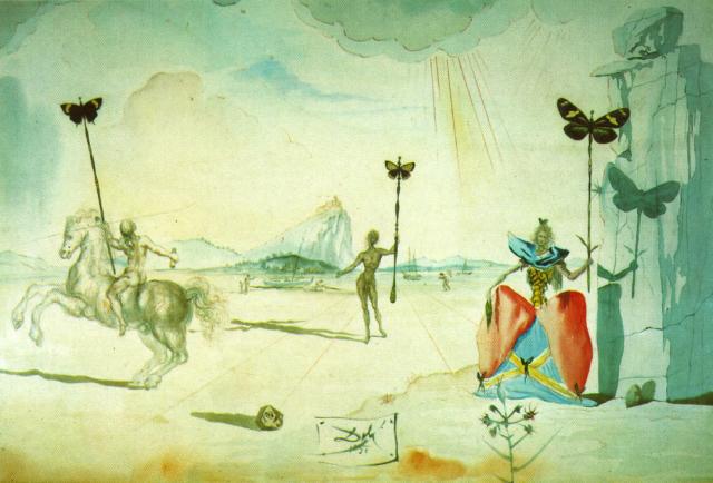 Landscape With Cavalier And Gala, 1951 — Salvador Dalí