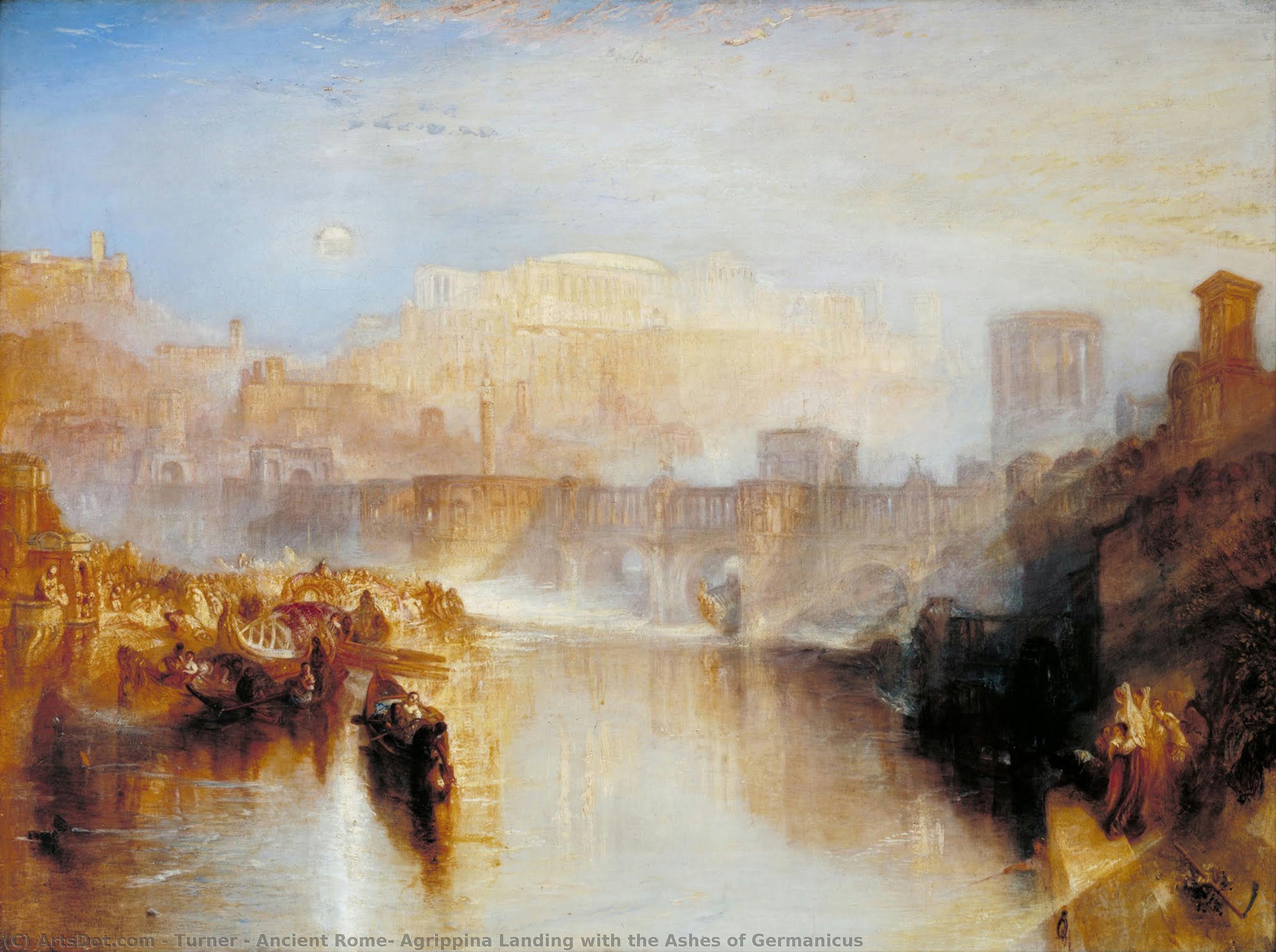 Ancient Rome; Agrippina Landing With The Ashes Of Germanicus — J.m.w. Turner