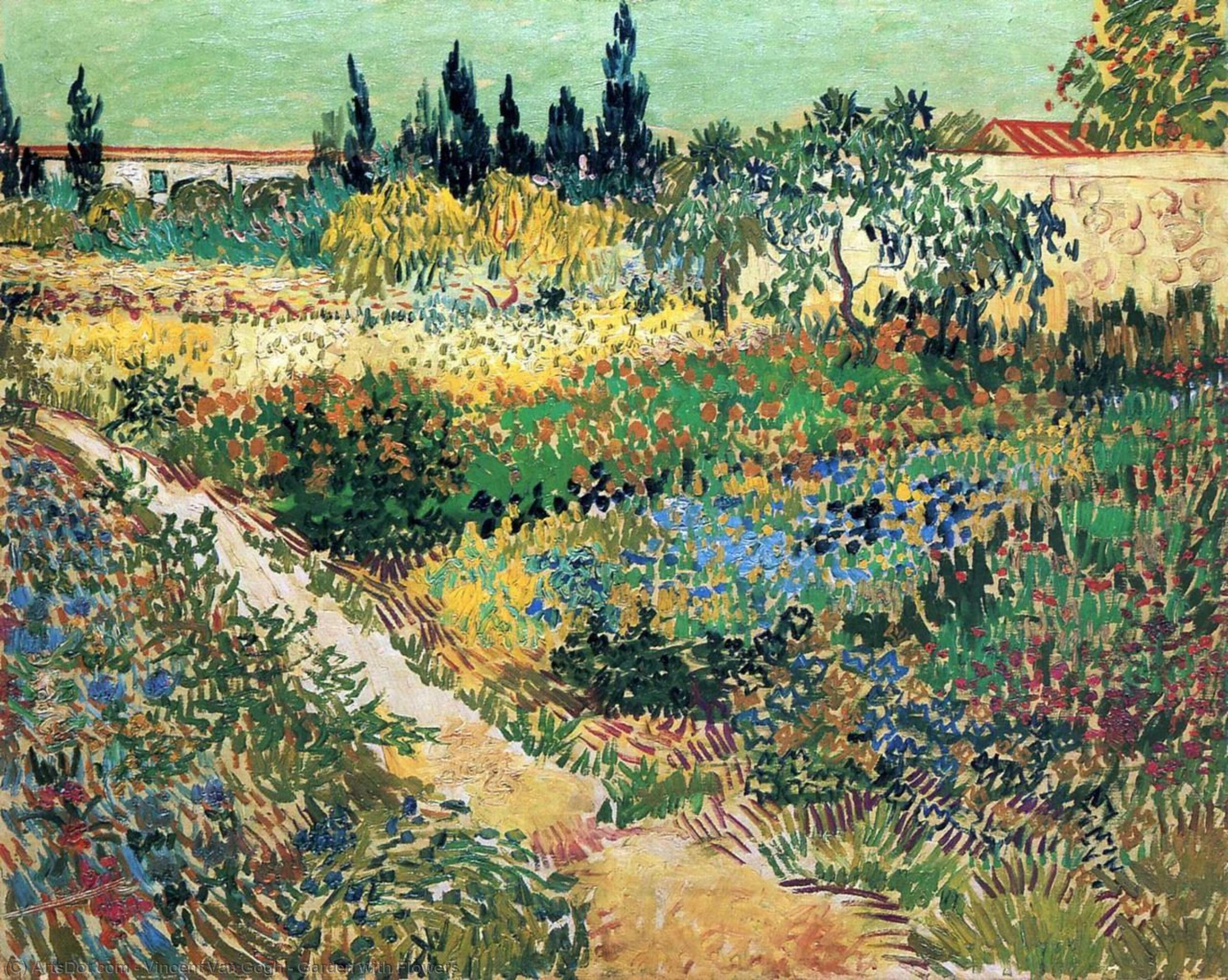 Garden With Flowers — Vincent Willem Van Gogh