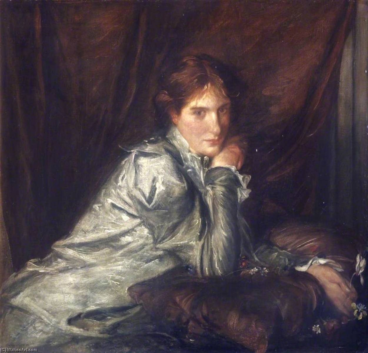 Lady With A Cyclamen (the Honourable Mrs H. Chaloner Dowdall, 1876–1939) — Charles Haslewood Shannon