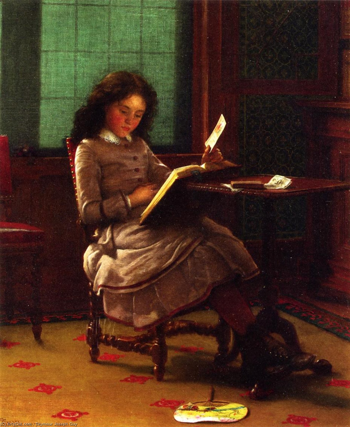 Young Girl Reading — Seymour Joseph Guy