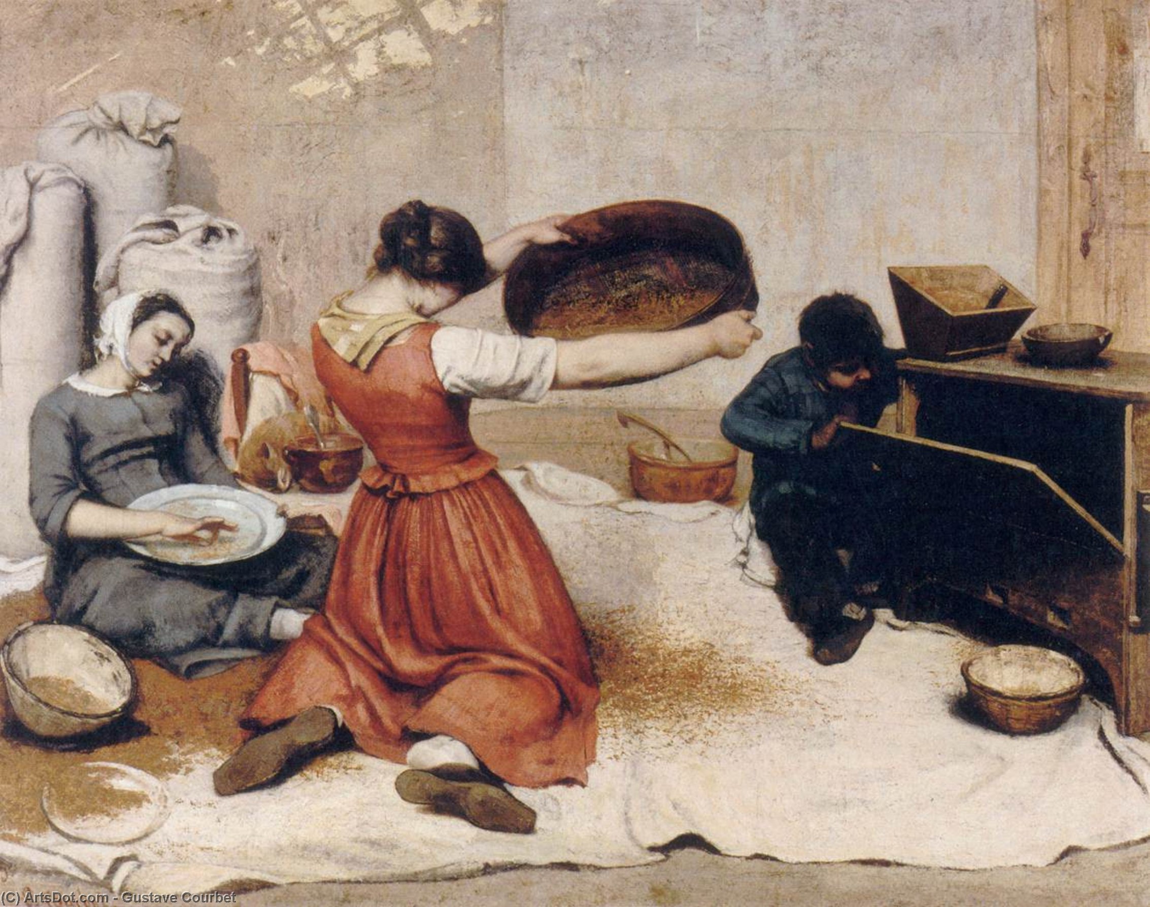The Grain Sifters — Gustave Courbet