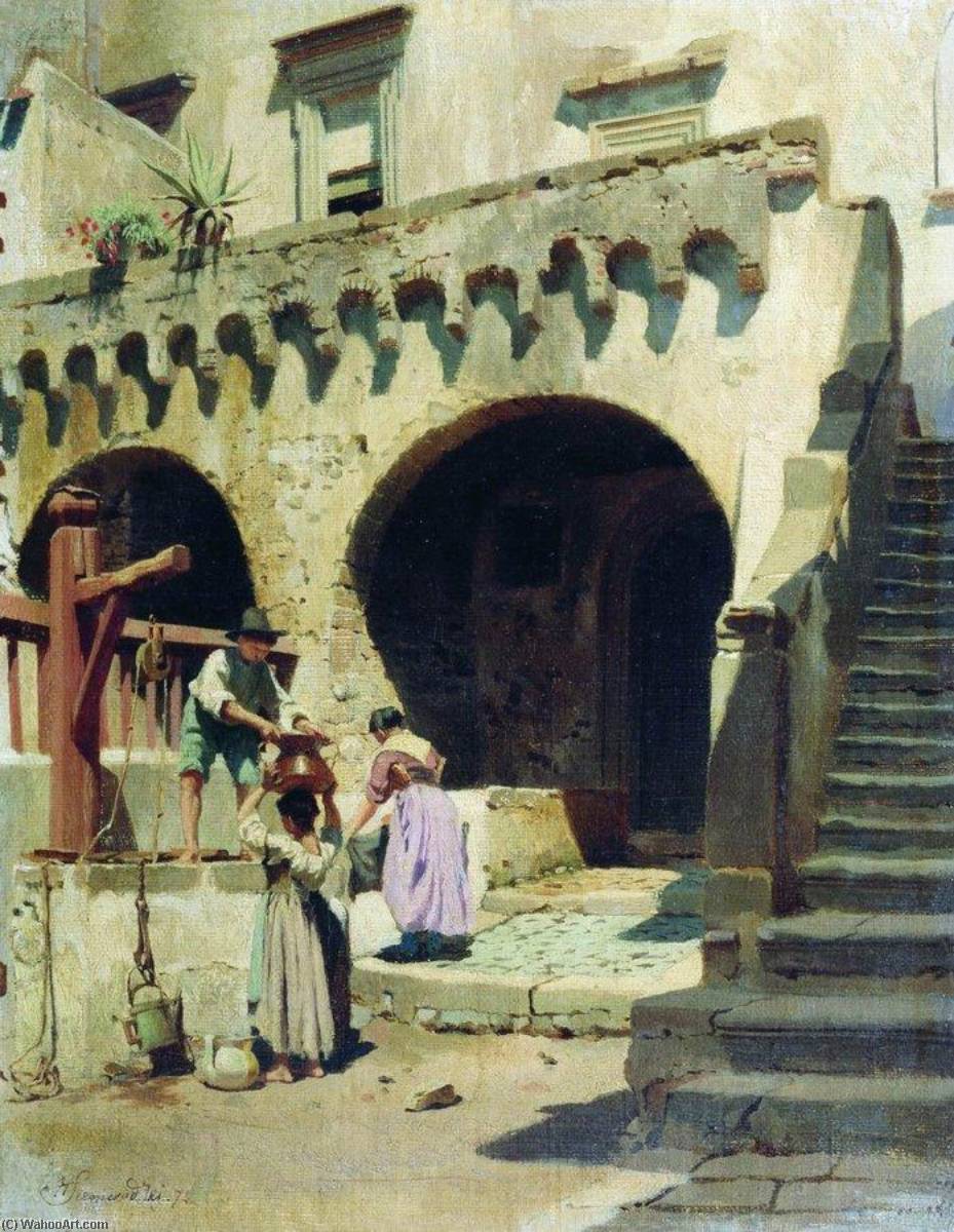 An Italian Courtyard — Hendryk Siemiradzki