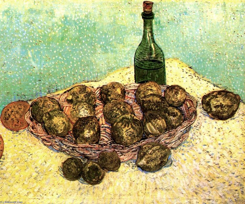 Still Life Bottle, Lemons And Oranges — Vincent Willem Van Gogh