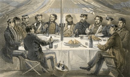 A Christmas Dinner On The Heights Before Sebastopol — William Simpson