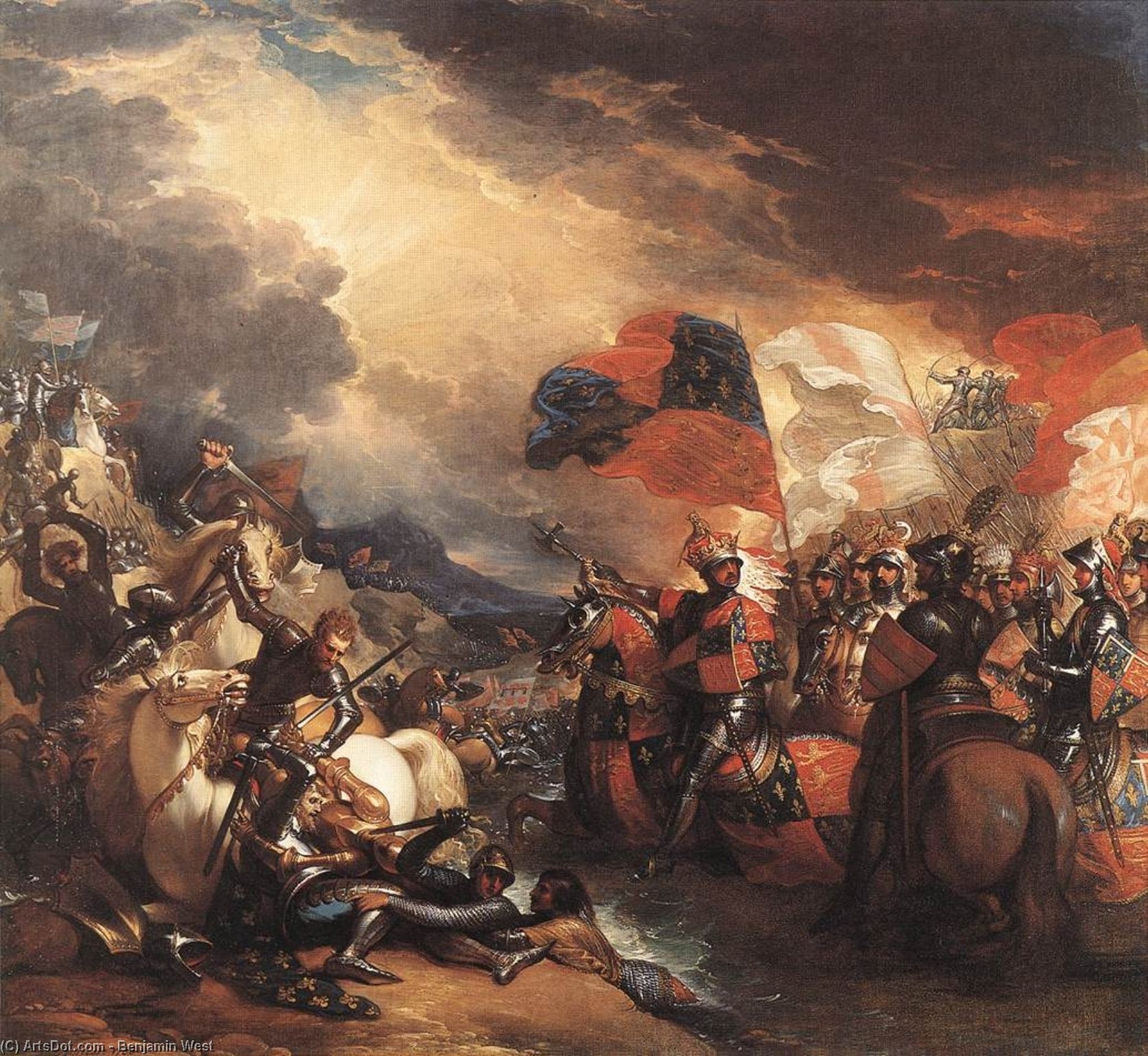 Edward Iii Crossing The Somme — Benjamin West