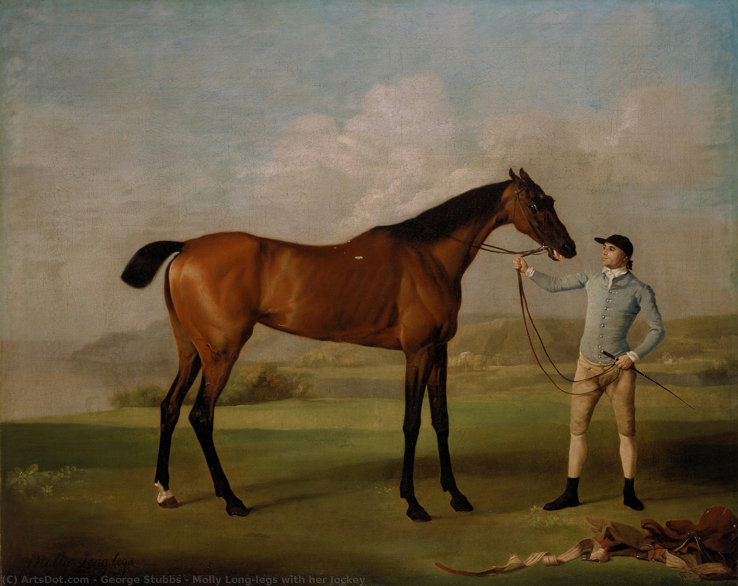 Molly Long-legs With Her Jockey — George Stubbs