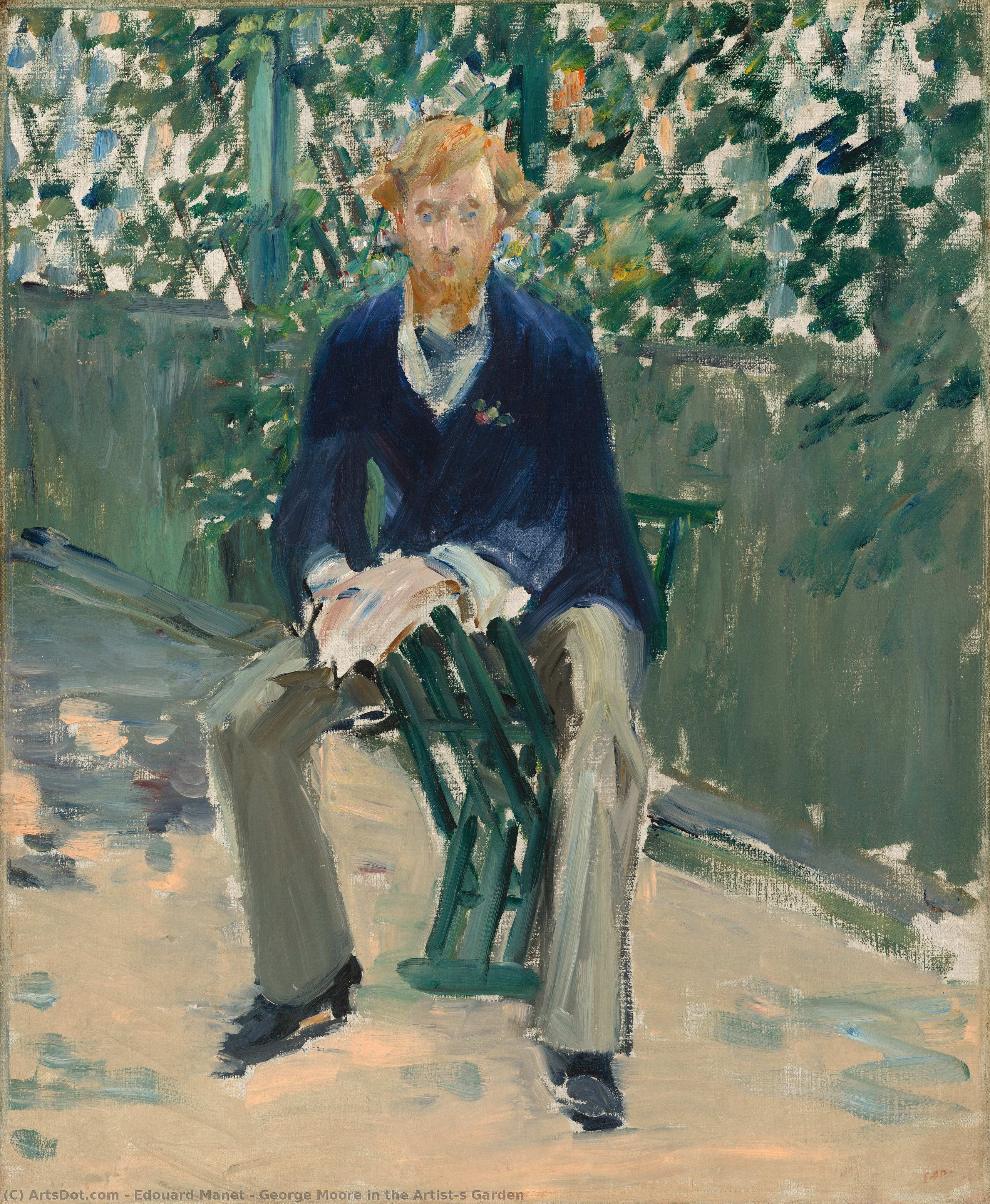 George Moore In The Artist's Garden — Édouard Manet