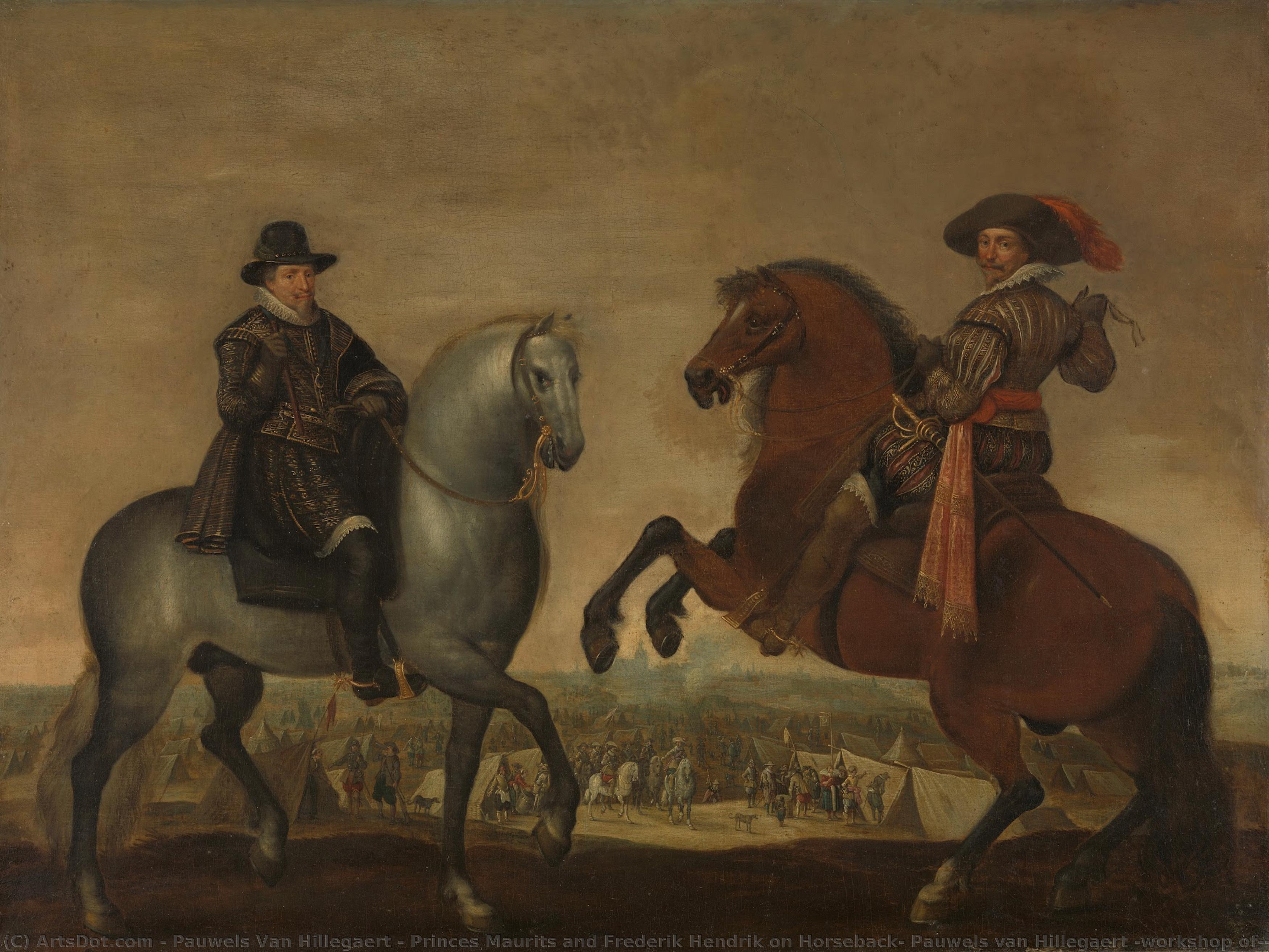 Princes Maurits And Frederik Hendrik On Horseback, Pauwels Van Hillegaert (workshop Of), C. 1630 - C. 1635 — Pauwels Van Hillegaert (workshop Of)