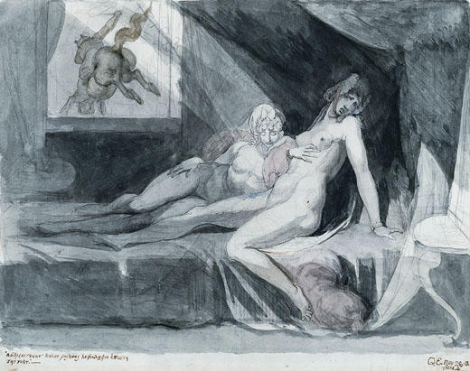 An Incubus Leaving Two Sleeping Women — Johann Heinrich Füssli