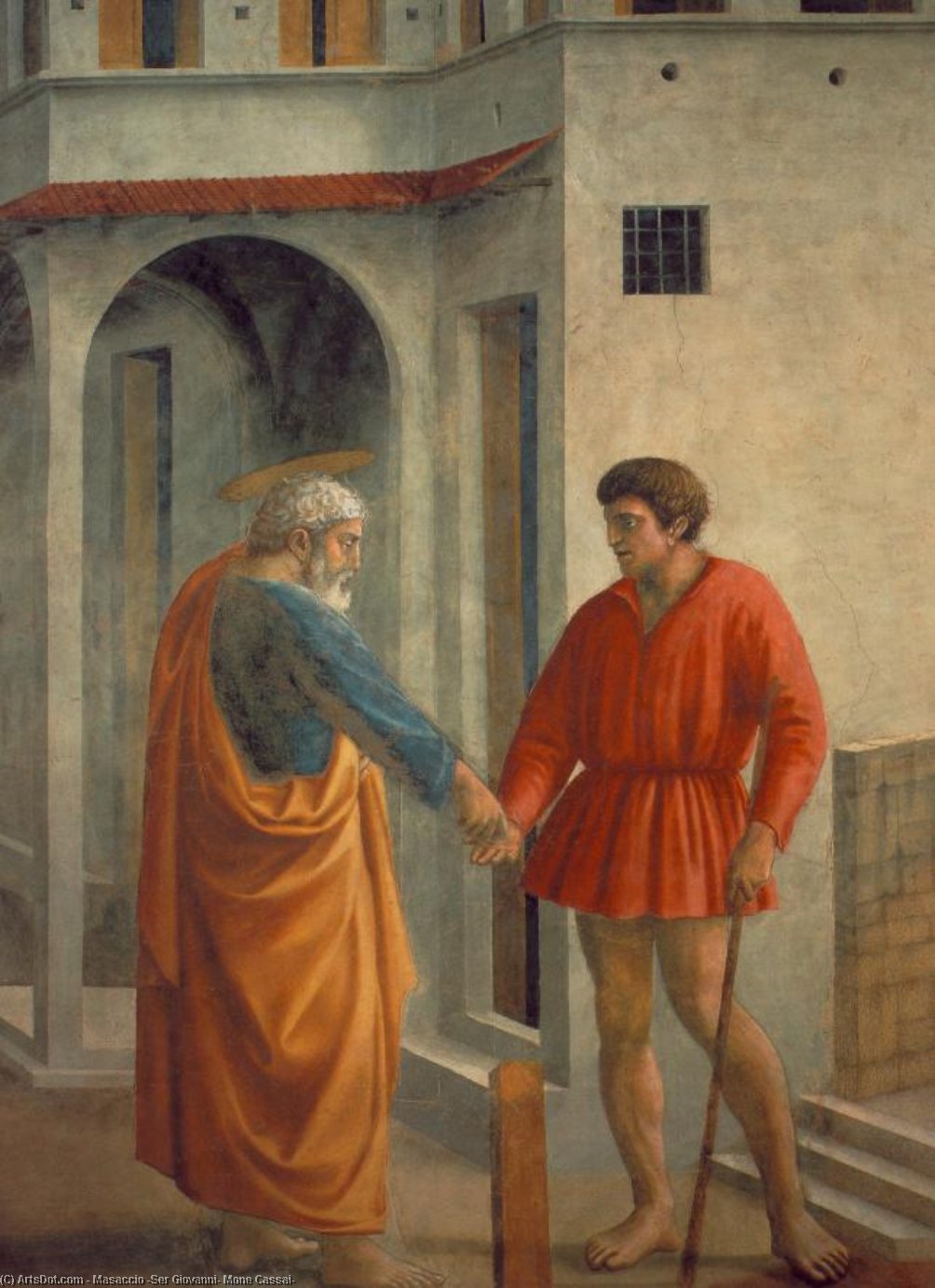 Tribute Money (detail) — Masaccio