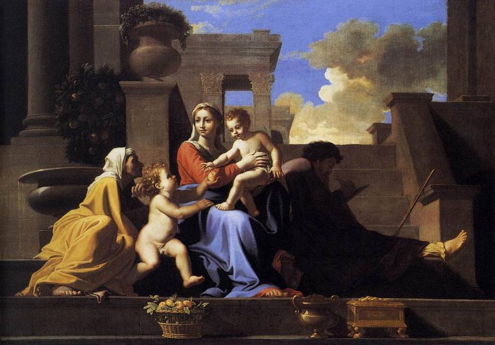 Holy Family On The Steps — Nicolas Poussin