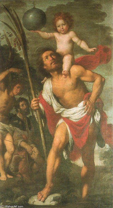 St. Christopher, St. Sebastian, St. Roch — Bernardo Strozzi