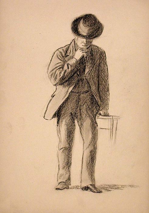 Man Looking Down — John Ottis Adams