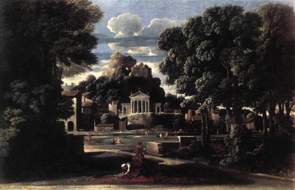 Landscape With The Gathering Of The Ashes Of Phocion By His Widow — Nicolas Poussin