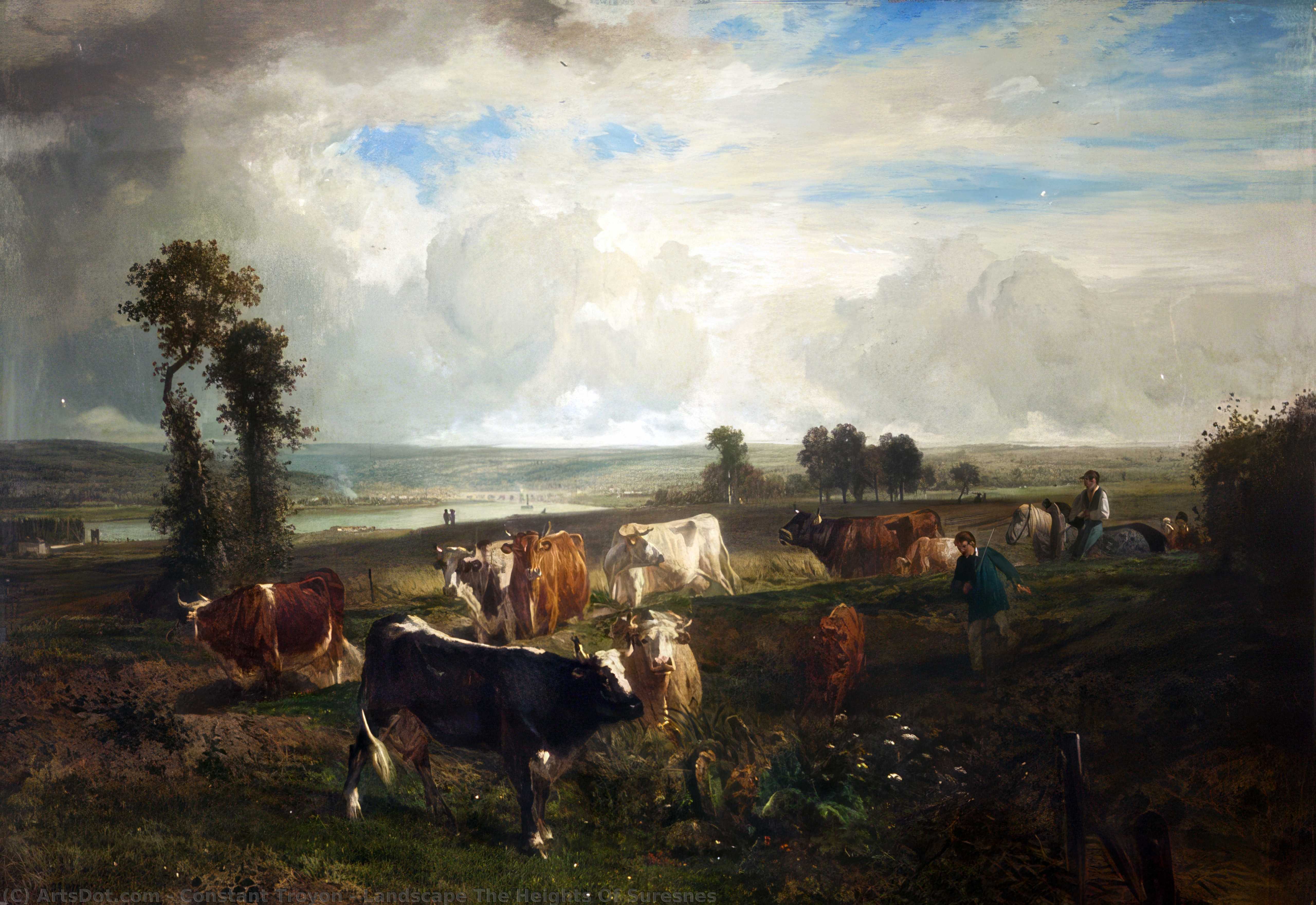 Landscape The Heights Of Suresnes — Constant Troyon