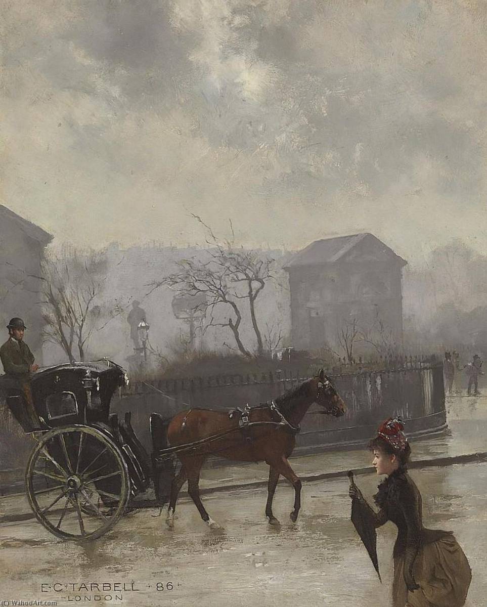 Hansom Cab In London — Edmund Charles Tarbell