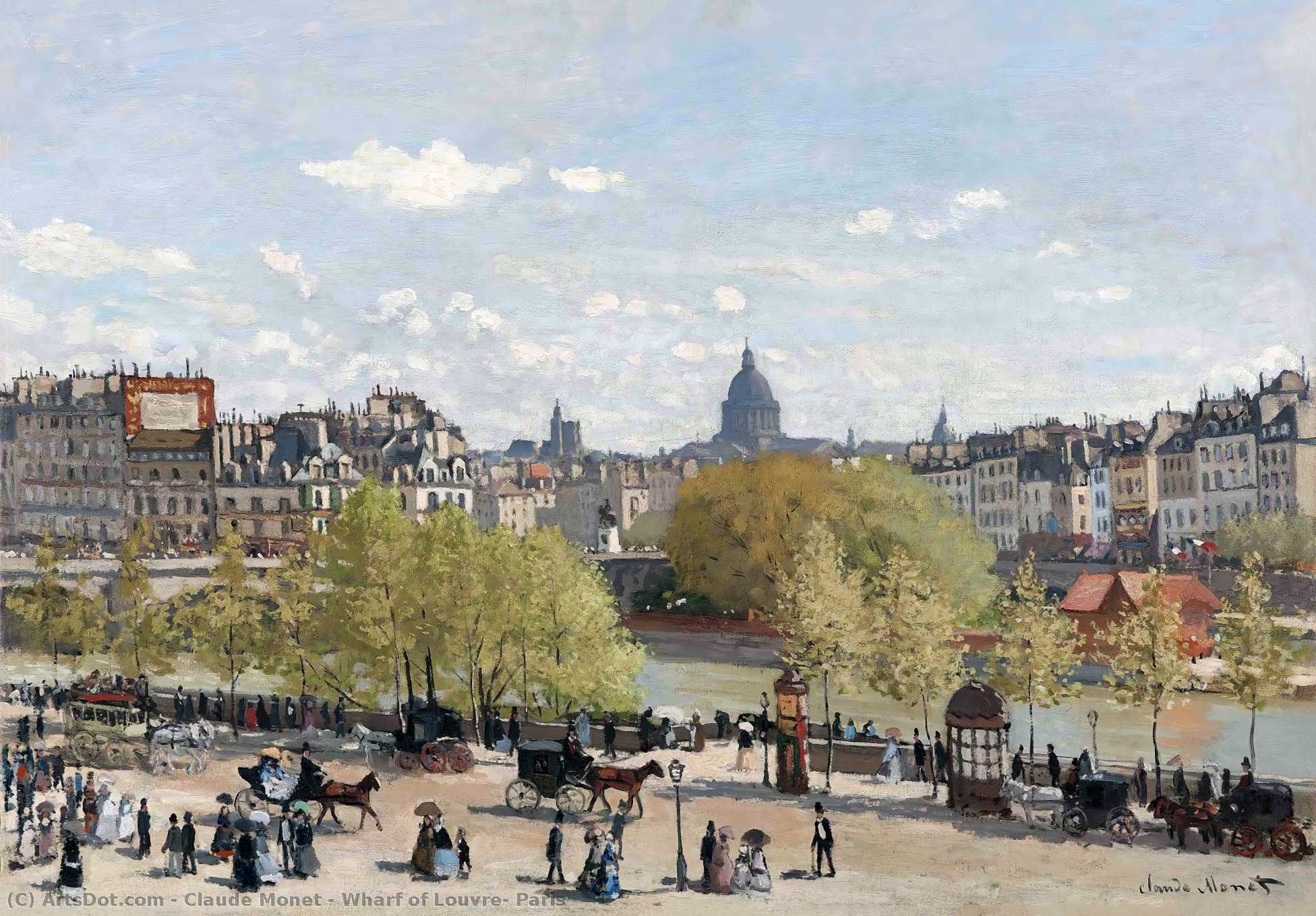 Wharf Of Louvre, Paris — Claude Monet