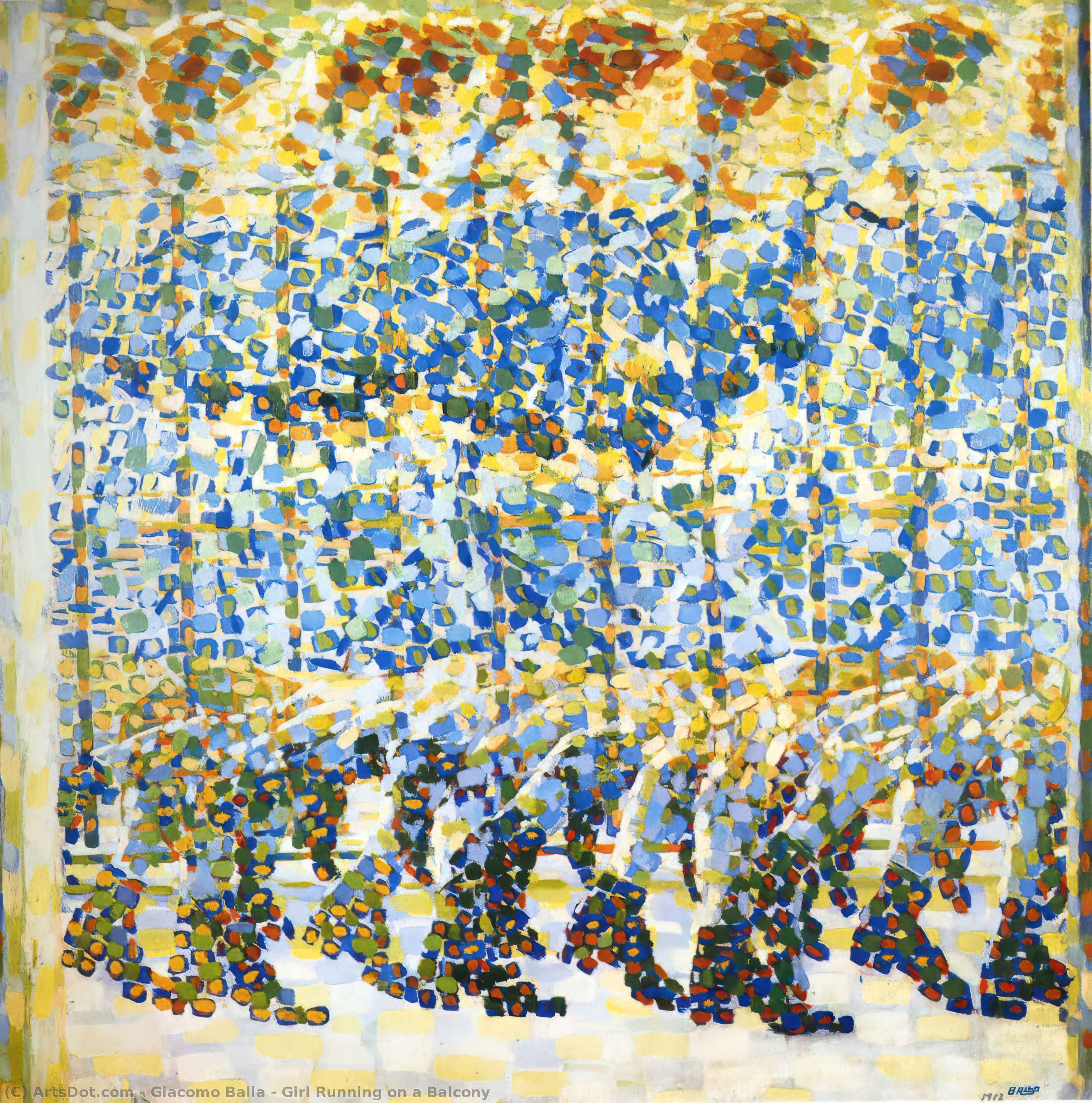 Girl Running On A Balcony — Giacomo Balla