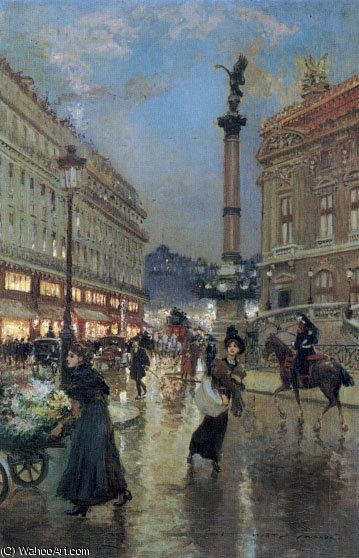 A View Of The Opera House Paris — Georges Stein