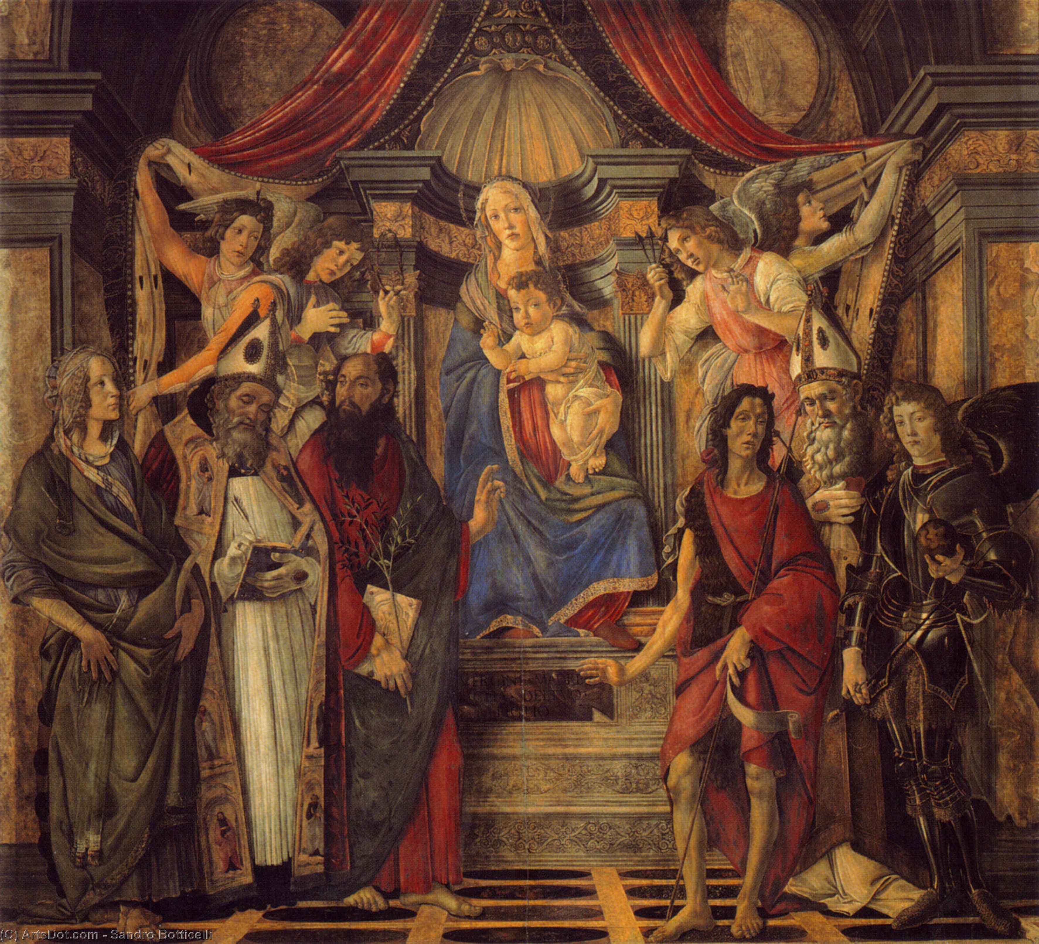 The Virgin And Child With Four Angels And Six Saints (pala Di San Barnaba) — Sandro Botticelli