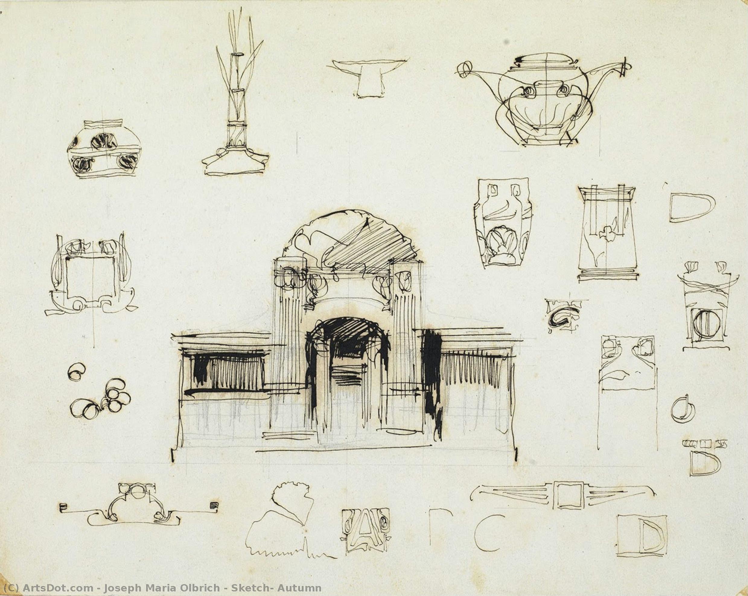 Sketch, Autumn — Joseph Maria Olbrich