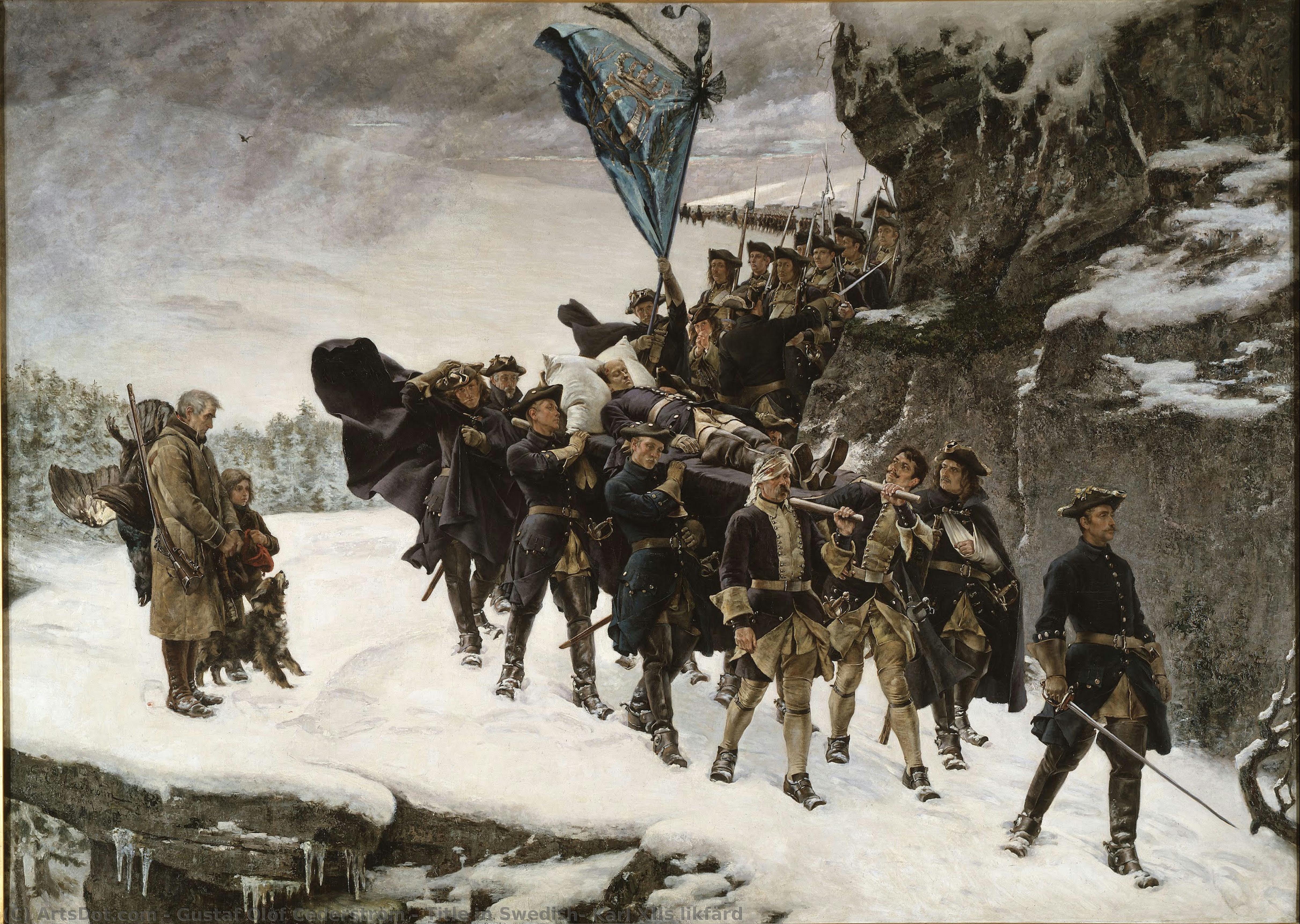 Title In Swedish: Karl Xiis Likfärd — Gustaf Olof Cederström