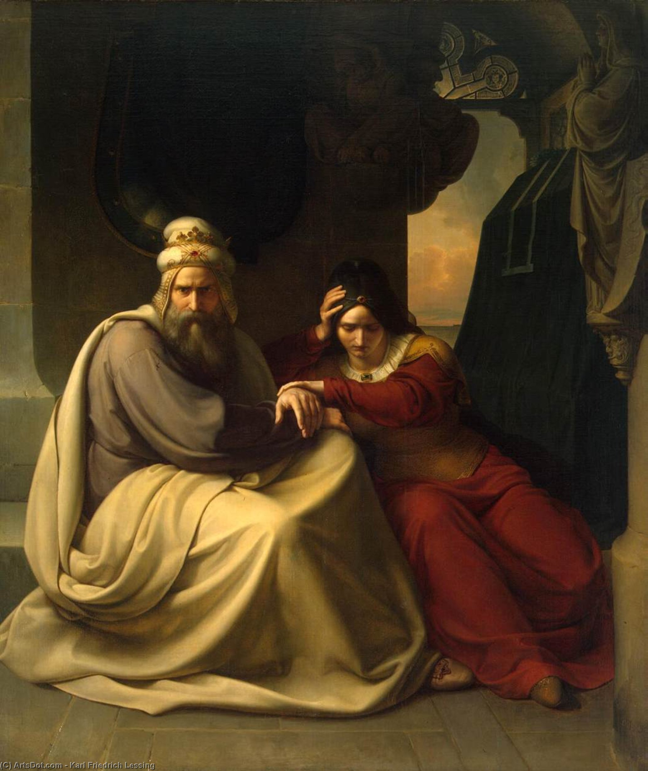 Royal Couple Mourning For Their Dead Daughter — Carl Friedrich Lessing