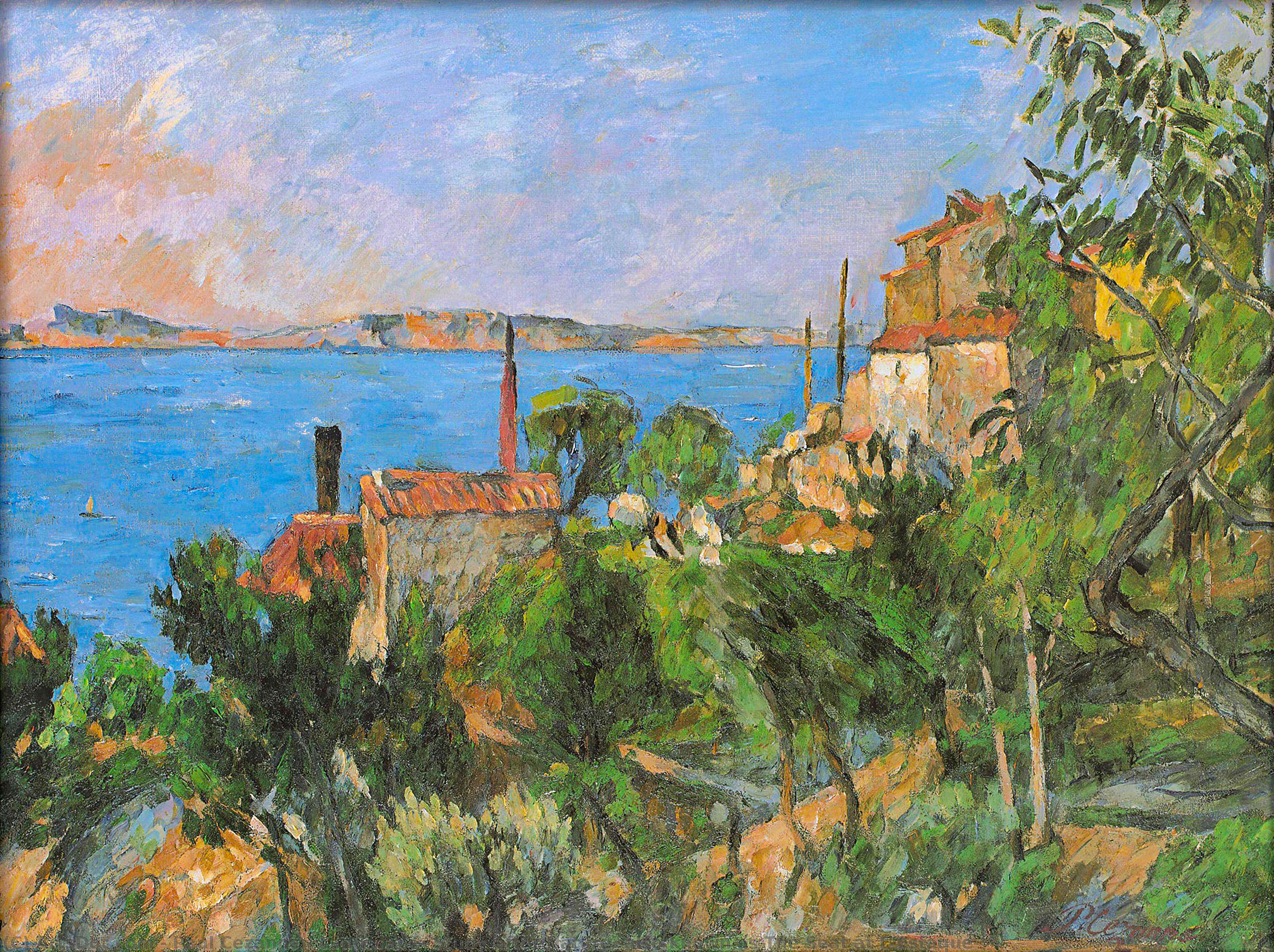 Landscape, Study After Nature (also Known As The Seat At L'estaque) — Paul Cézanne