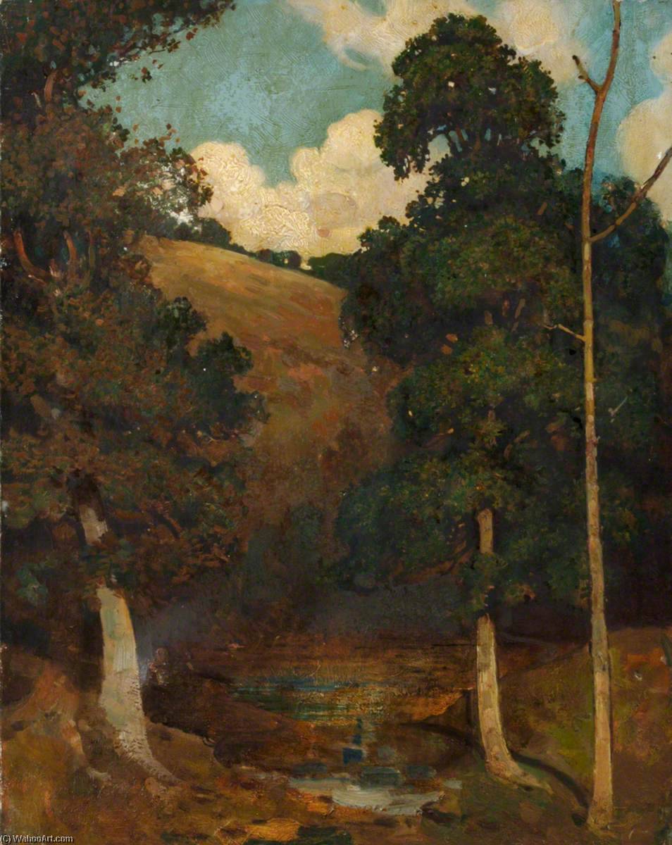 Study For 'pastoral With Woodland Pond' — Benjamin Haughton