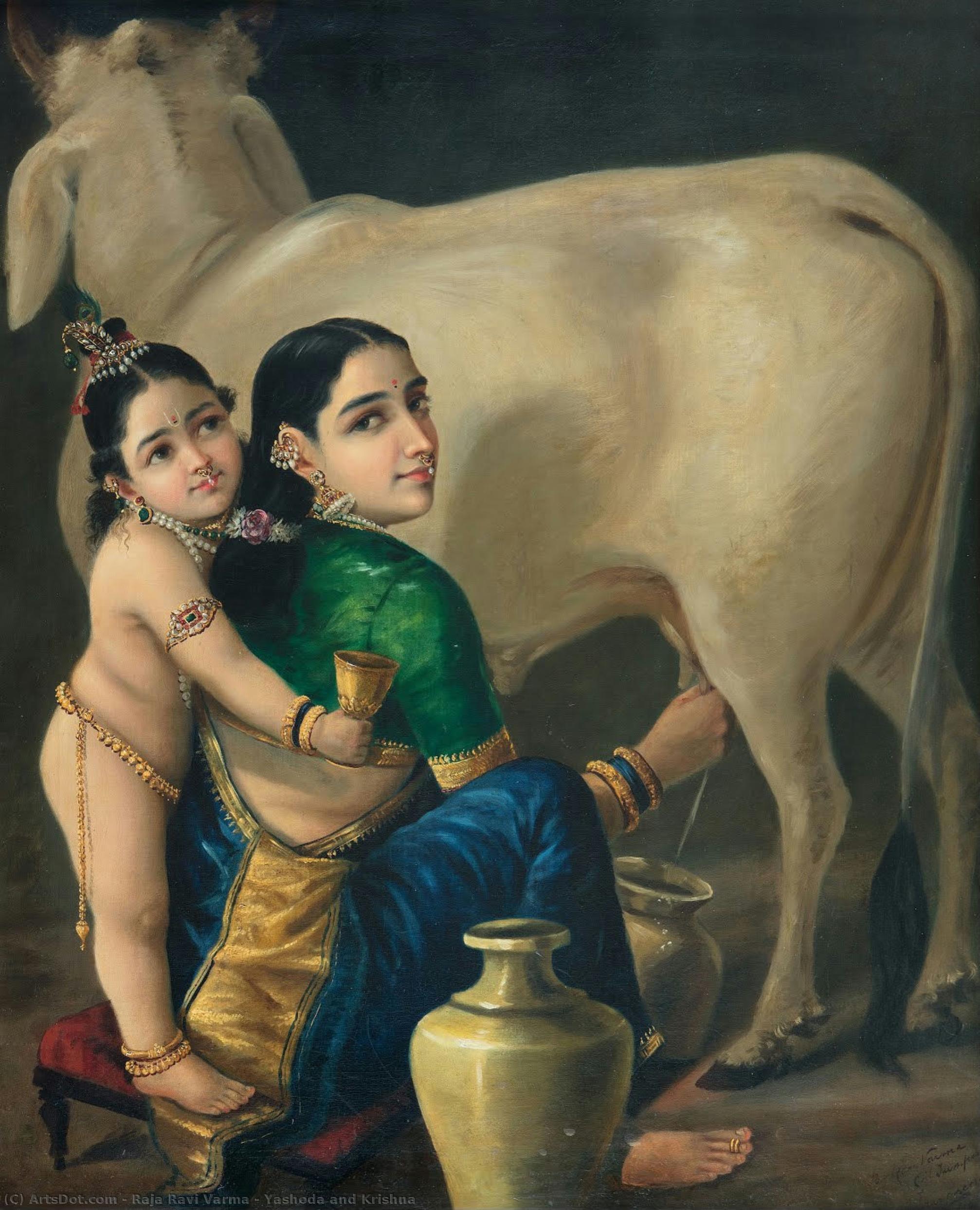 Yashoda And Krishna — Raja Ravi Varma