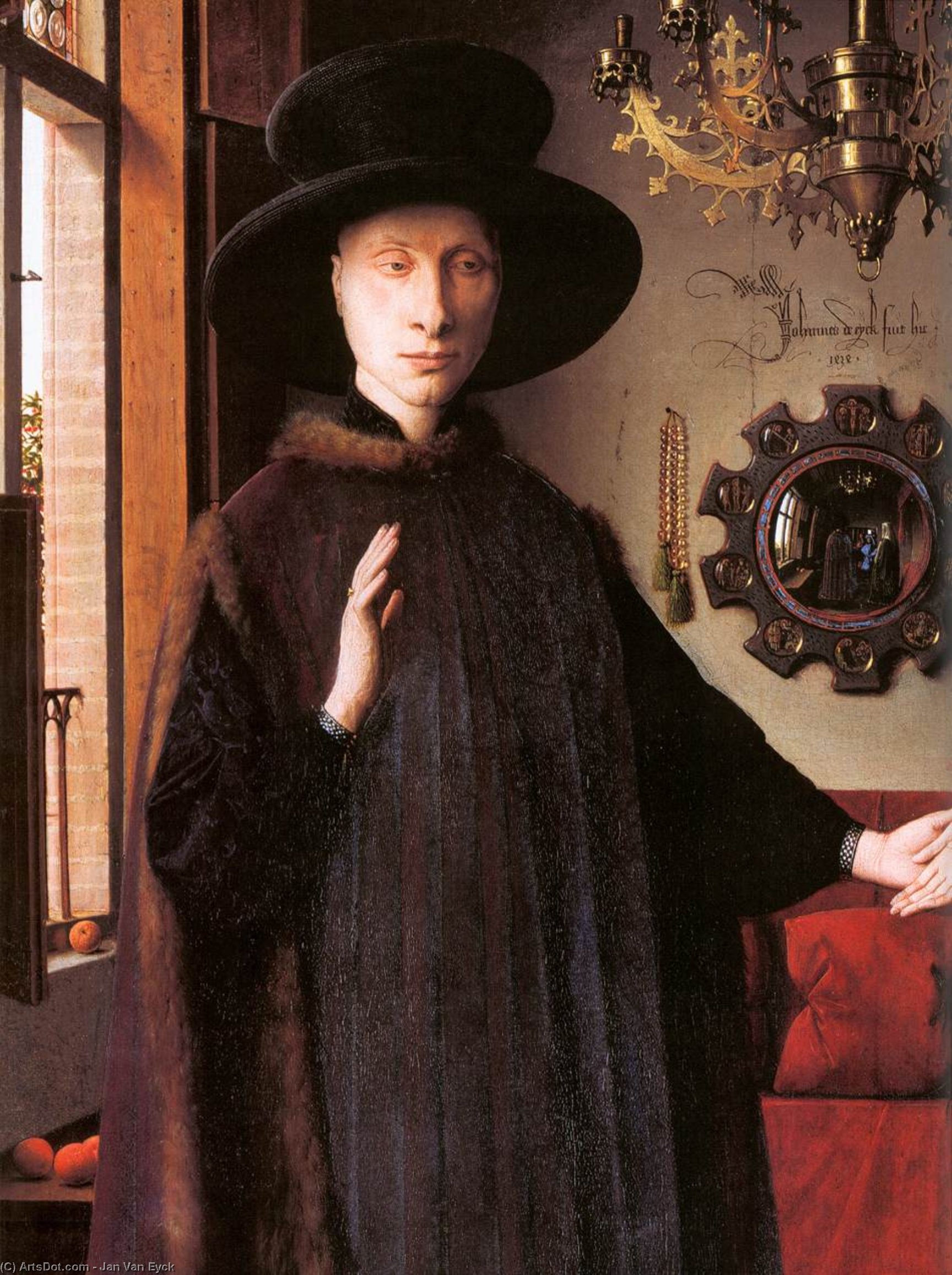 Portrait Of Giovanni Arnolfini And His Wife (detail) — Jan Van Eyck