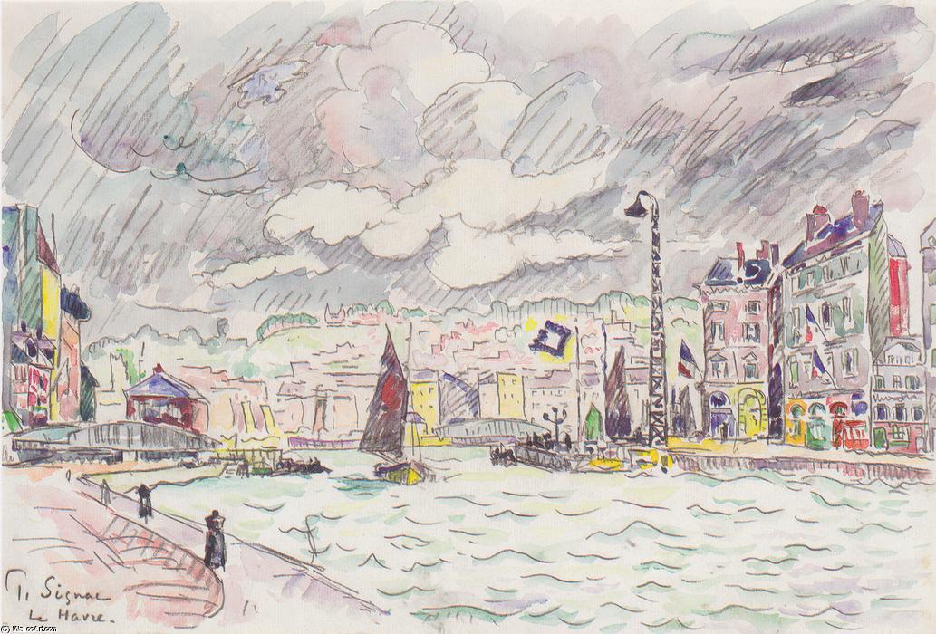 Le Havre With Rain Clouds — Paul Signac