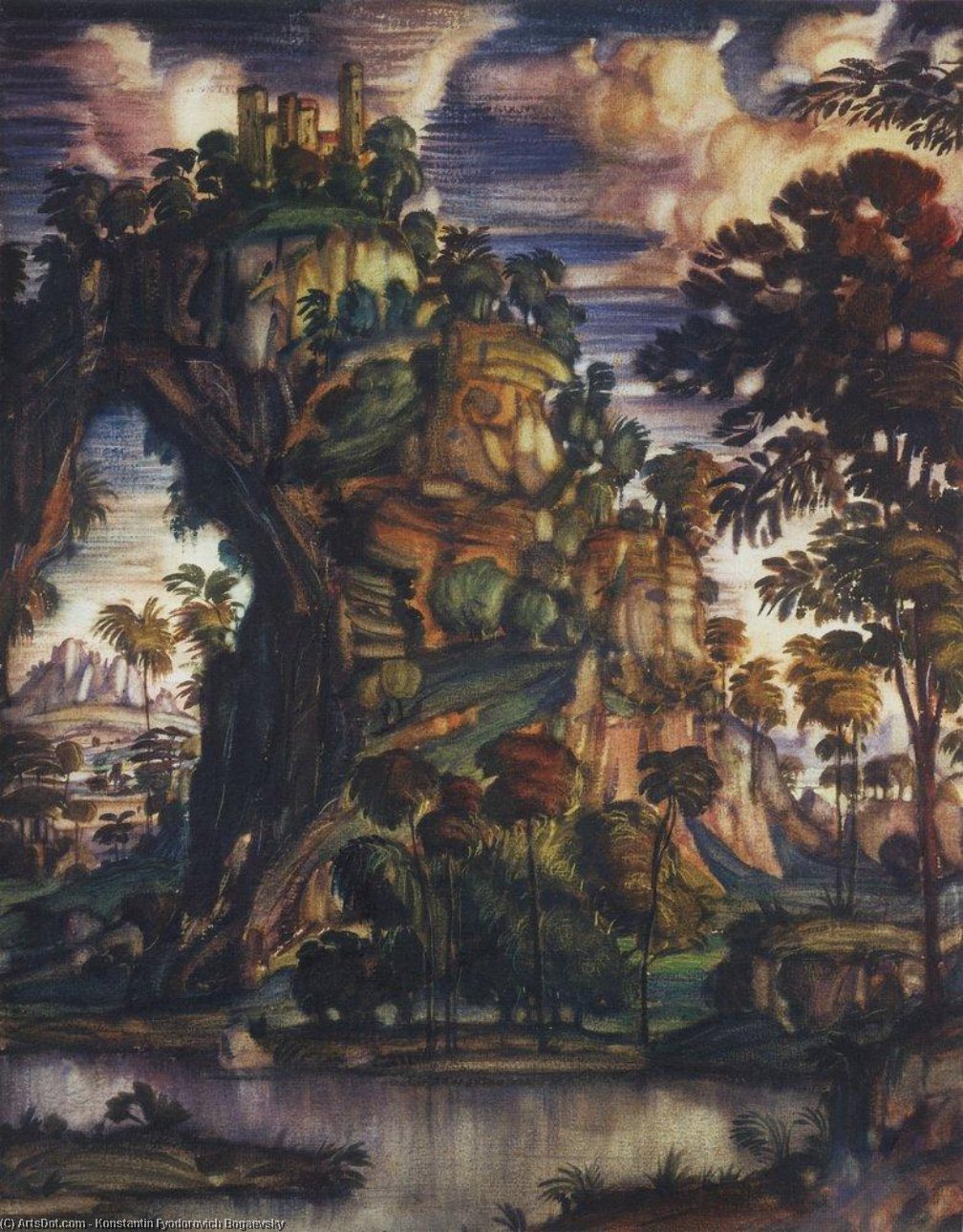 Landscape With Castle — Konstantin Fyodorovich Bogaevsky