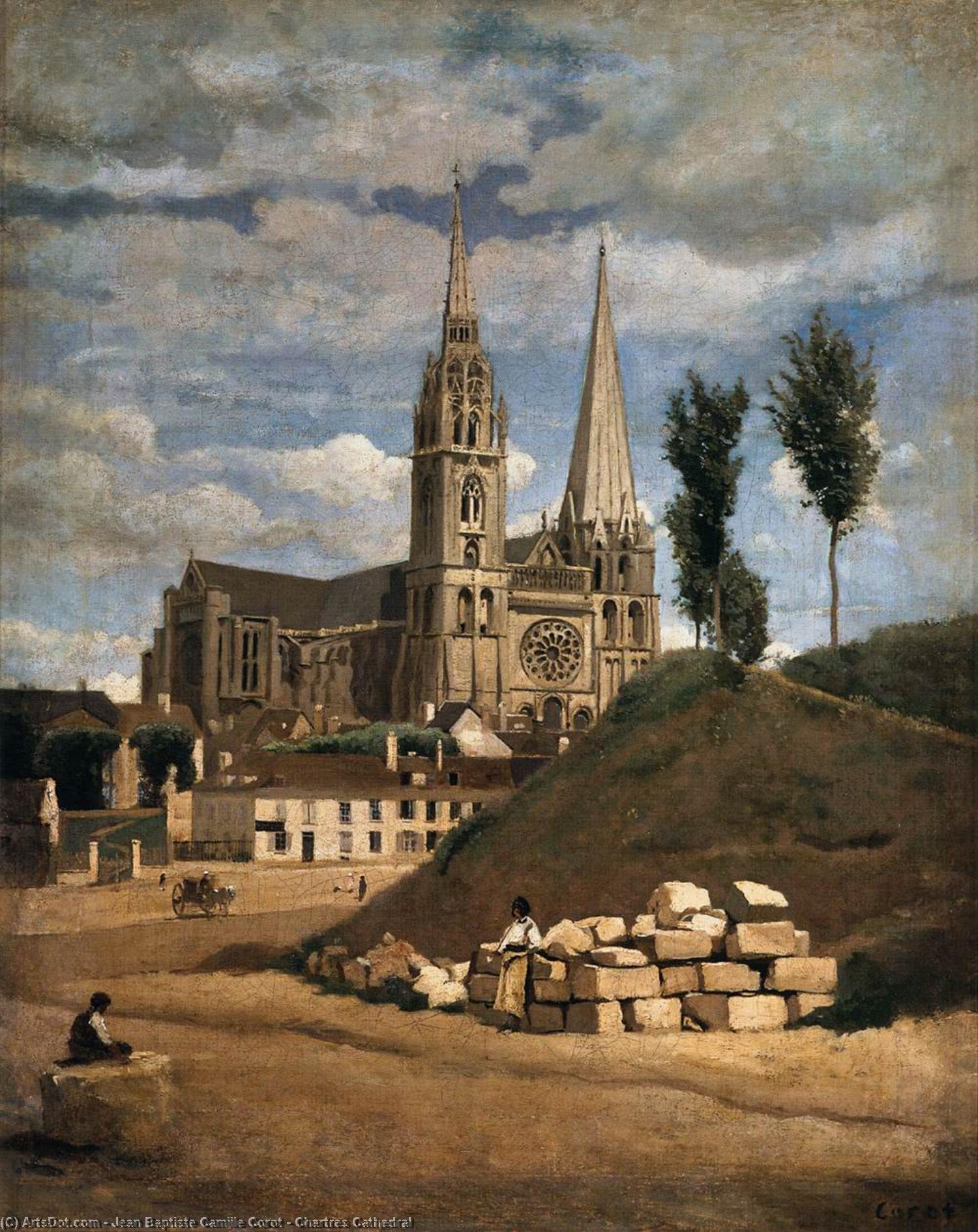Chartres Cathedral — Jean-baptiste-camille Corot