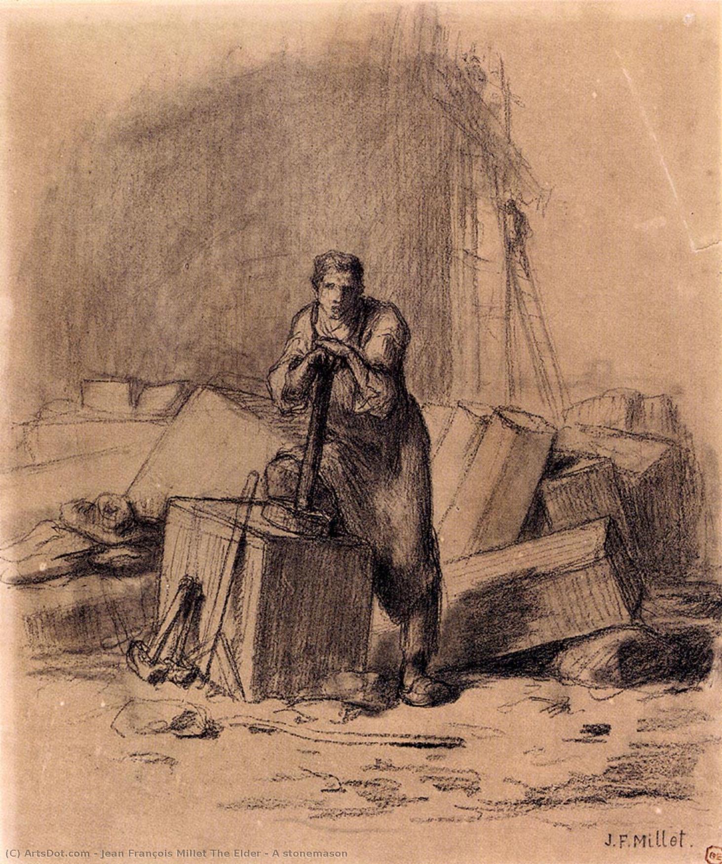 A Stonemason — Jean François Millet The Elder