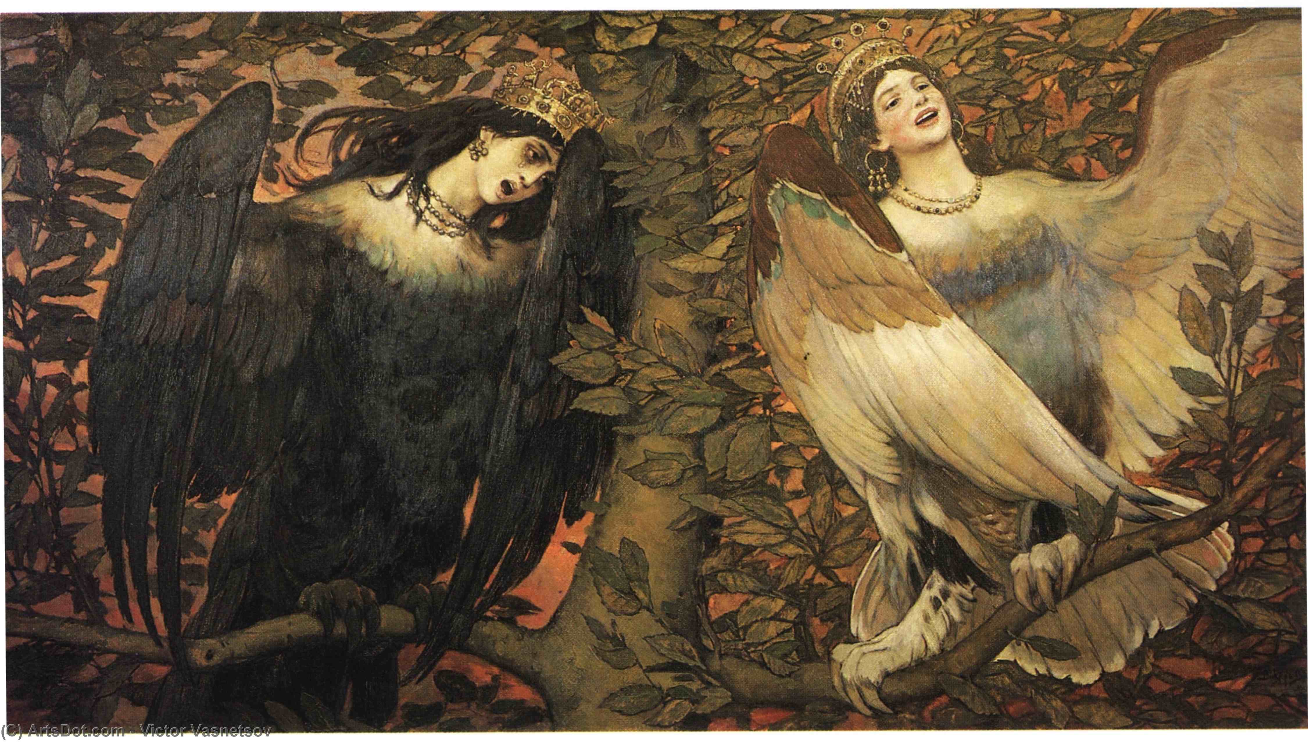 Sirin And Alkonost The Birds Of Joy And Sorrow — Victor Vasnetsov