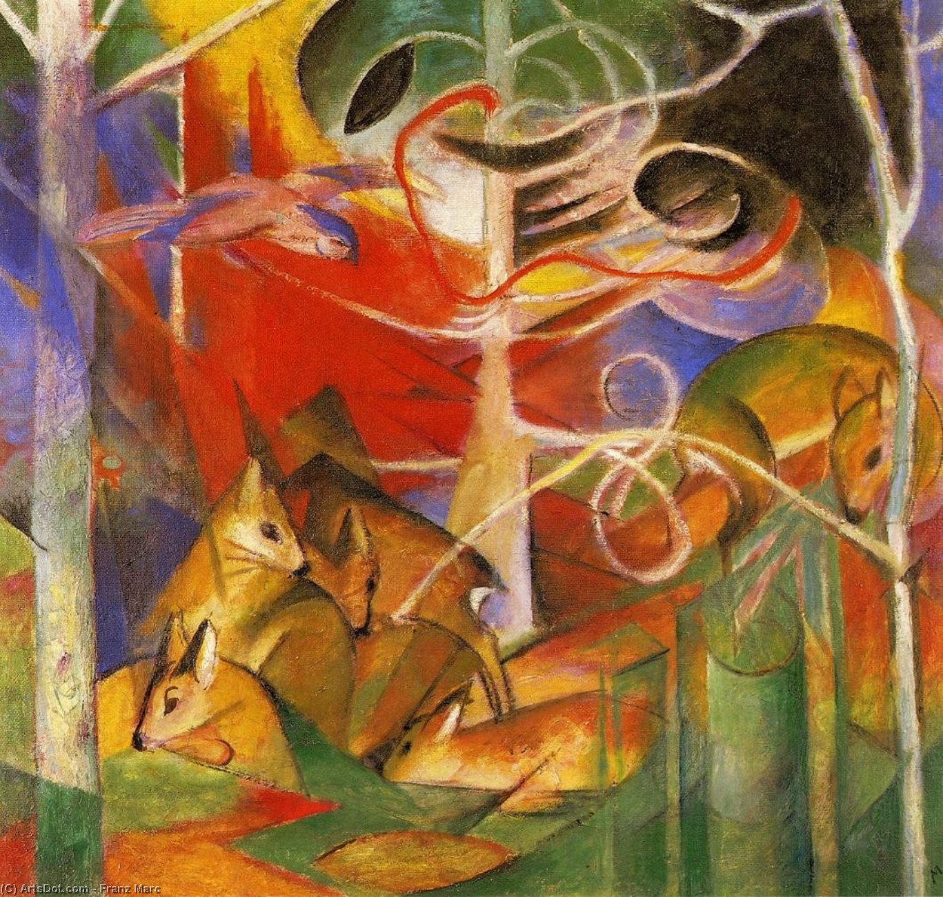 Deer In The Forest — Franz Marc