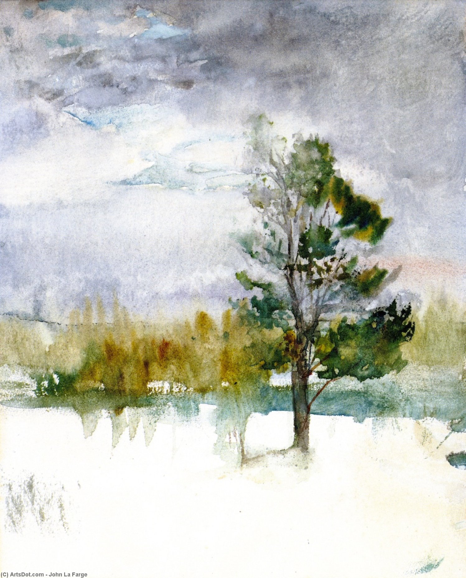 Winter Evening Sky — John La Farge
