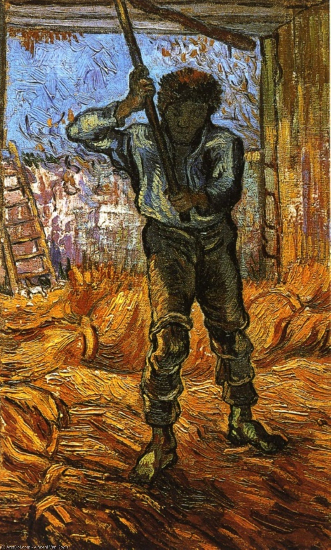 The Thresher (after Millet) — Vincent Willem Van Gogh