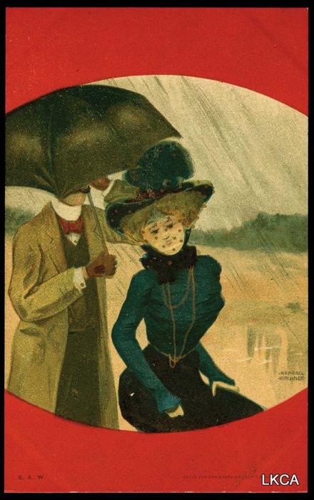 Couples Between Red Borders — Raphael Kirchner