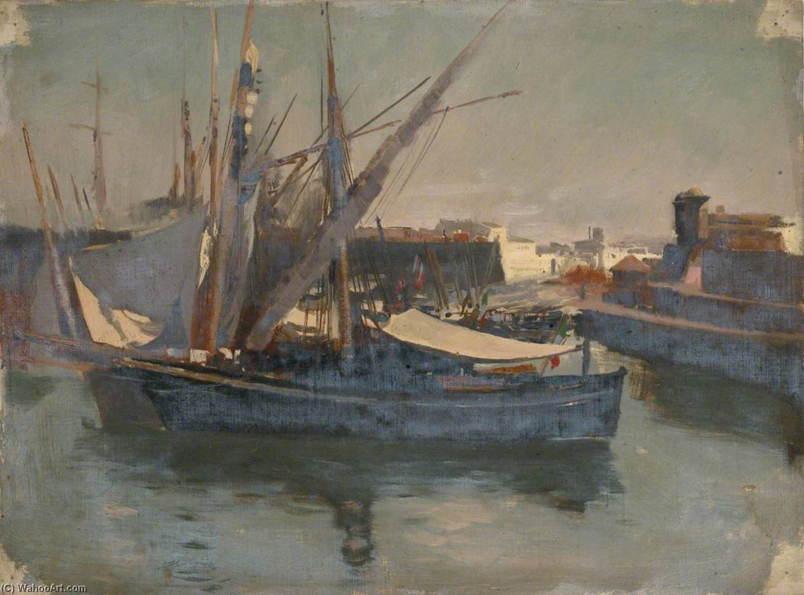 A Fishing Boat (probably At Malta) — John Fraser