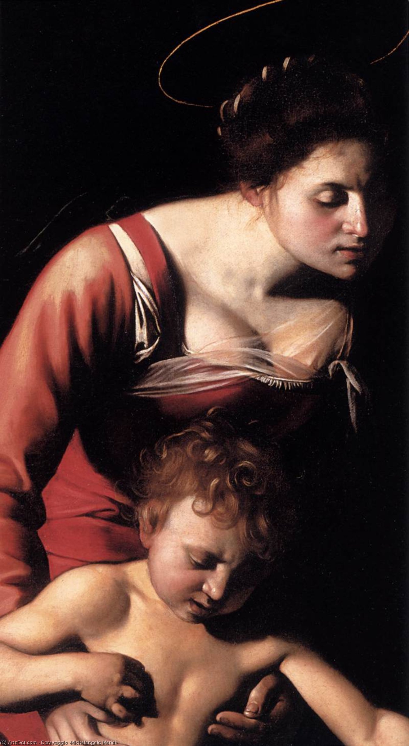 Madonna Palafrenieri (detail) — Caravaggio