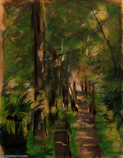 Birch Avenue In The Garden Wannsee — Max Liebermann