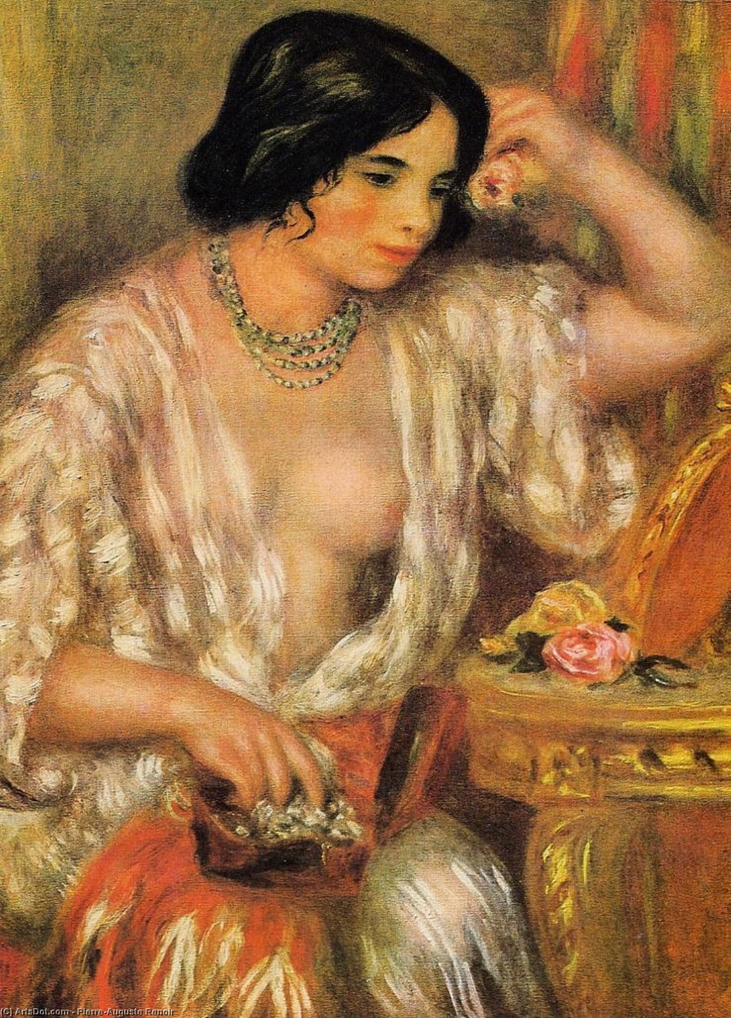 Gabrielle Wearing Jewelry — Pierre-auguste Renoir