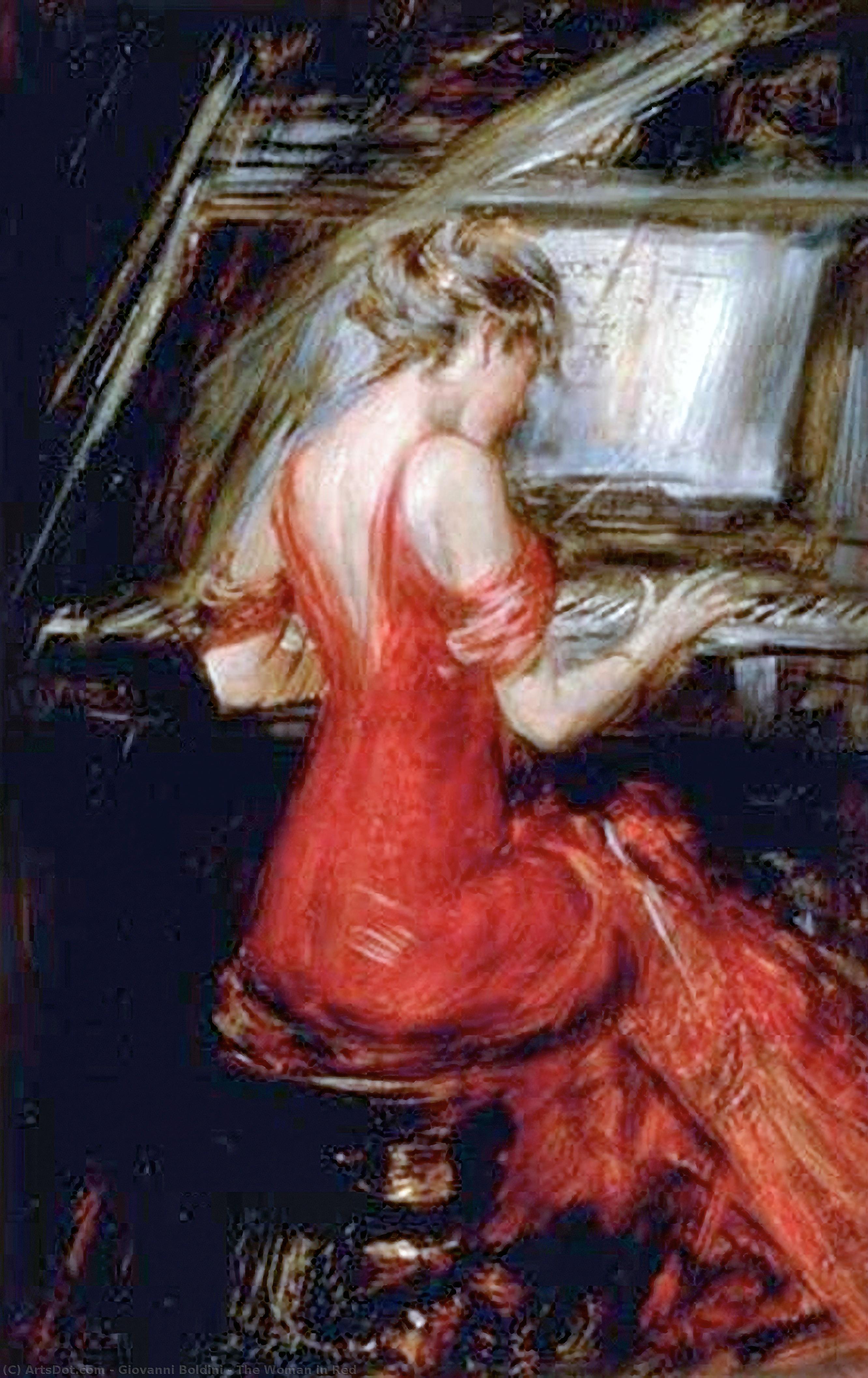 The Woman In Red — Giovanni Boldini
