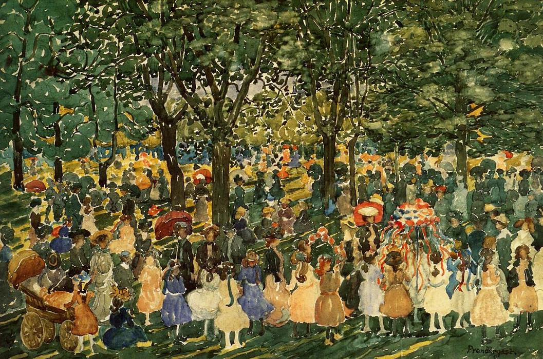 May Day, Central Park — Maurice Brazil Prendergast