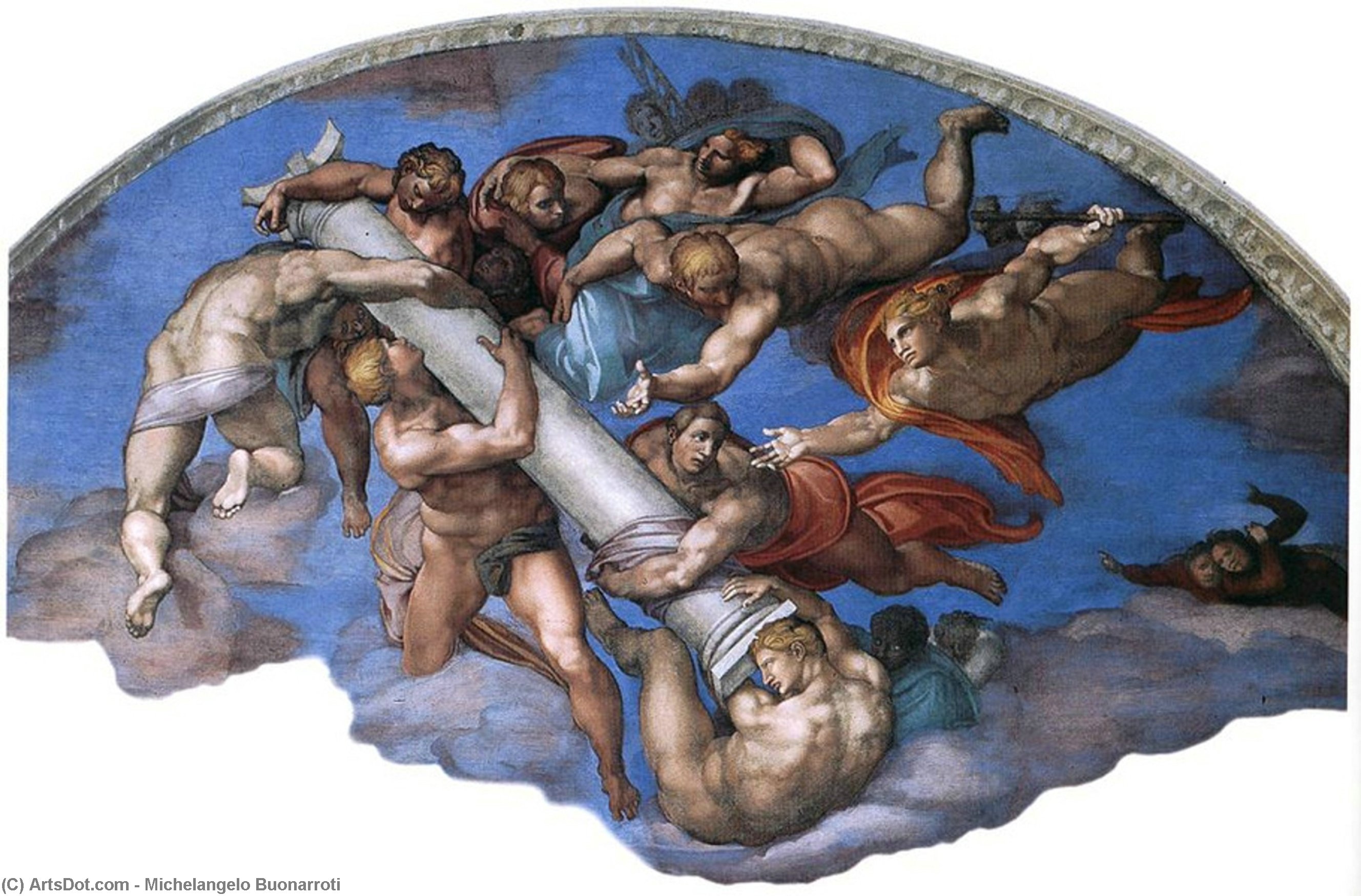 Right - Last Judgment (detail)1 — Michelangelo Buonarroti