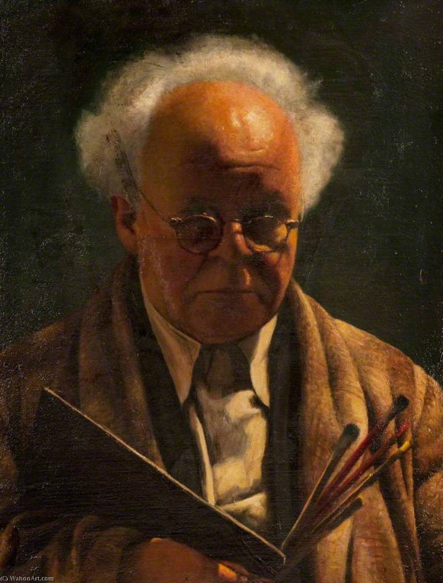 Self Portrait With Palette And Brushes — Arthur Segal